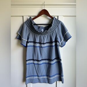 Mudpie Off The Shoulder Chambray Dress. Like new!